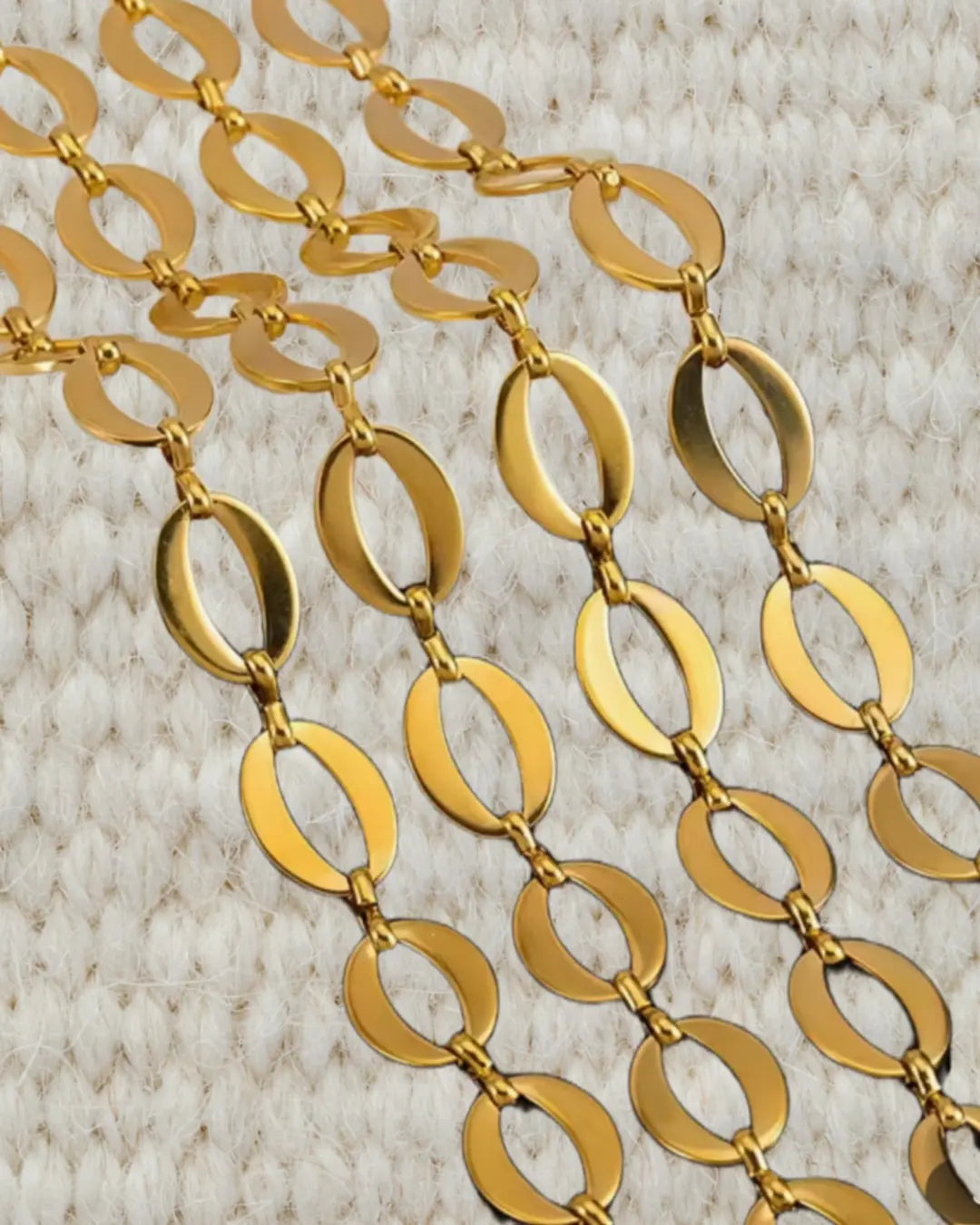 Chaine grandes mailles plates