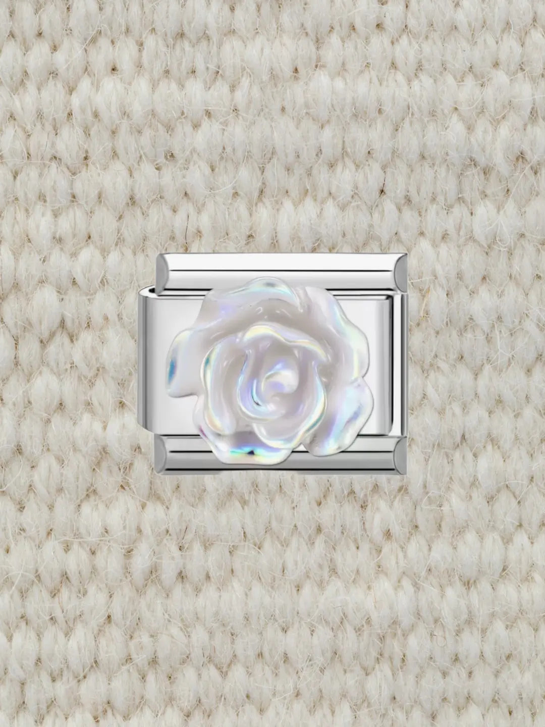 Fleur argentée 3D